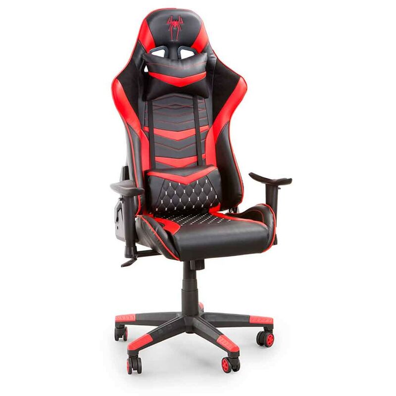 

®- Silla Gaming Boss, Silla de Oficina, Escritorio, sillón Gamer Giratorio Reposabrazos 3D, reclinable | Color: - Rojo - Boss - Home Heavenly