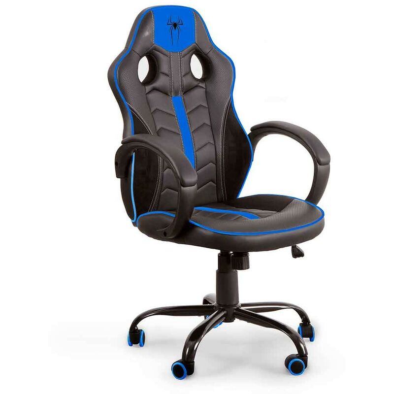 

®- Silla Gaming Spider-S, Silla de Oficina, sillón Gamer ergonómico, Giratorio Asiento Regulable en Altura | Color: - Azul-spider - Home Heavenly