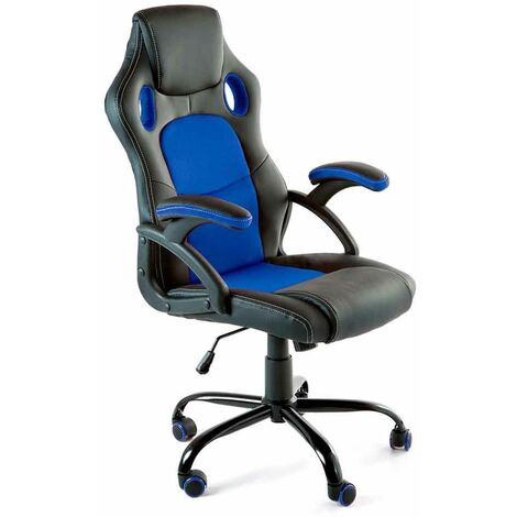 Home Heavenly® - Silla Gaming X-One, sillón Giratorio de Oficina despacho Escritorio, asiento regulable  Color: Azul