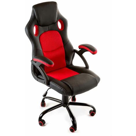 Home Heavenly® - Silla Gaming X-One, sillón Giratorio de Oficina despacho Escritorio, asiento regulable  Color: Rojo