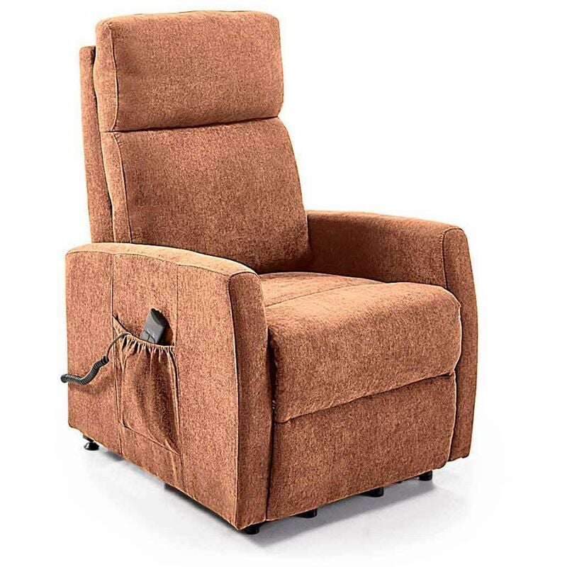 

Home Heavenly® - Sillón Relax Lyon, butaca reclinable con elevación automática en elegante tapizado en tela antimancha | Color: - Tostado - sillon