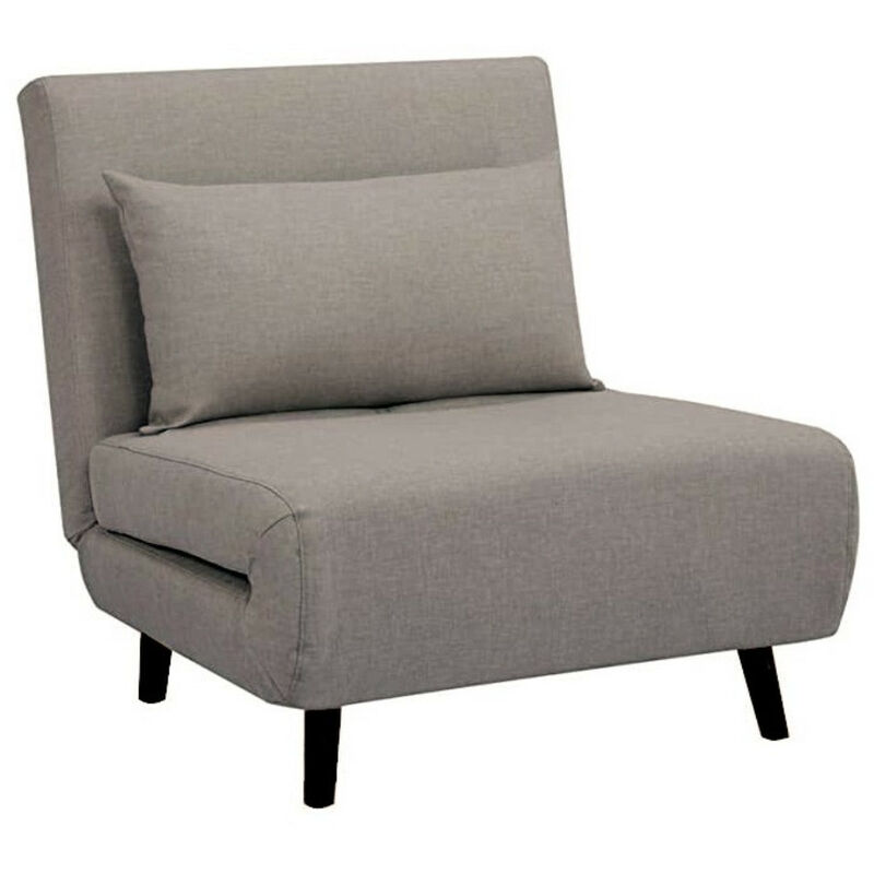 

® - Sofá Cama Plegable PEGASO, sofá butaca Individual con Pata de Madera y tapizado en Tela | Color: - Marron-Pegaso - Home Heavenly