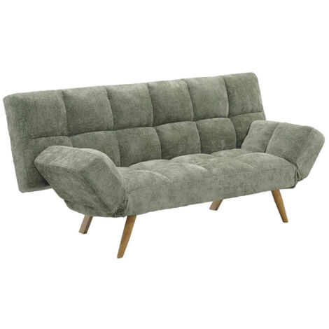 Home Heavenly®Sofá Cama Beka Click-Clack - Sofá Multifuncional con Estructura Metálica, Tapizado Patas de Madera, Fácil Conversi  Color : Verde