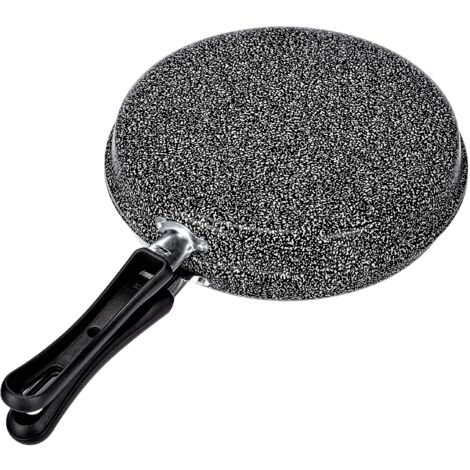 Home in Rombo Home Girafrittata Antiaderente Stone Cm26 Pentole E Preparazione Cucina, Pietra, Nero, 26 cm