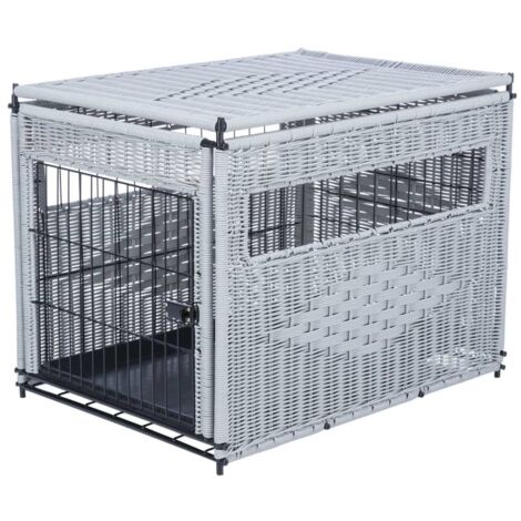 Home kennel in polyrattan M 58x60x77cm