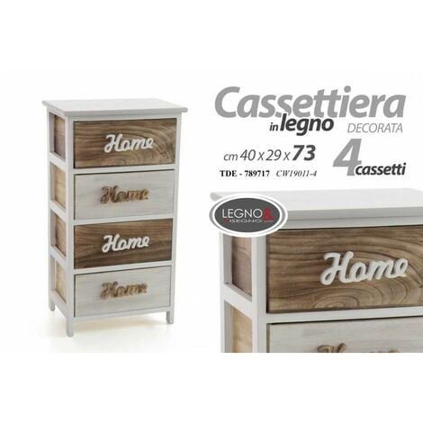 Home Kommode zweifarbig Küche Wohnzimmer cm 40x 29 x 73 h
