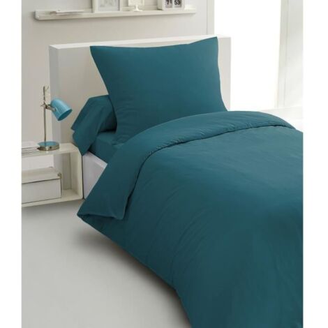 Home Linge Passion parure de couette bleu canard 140x200 cm