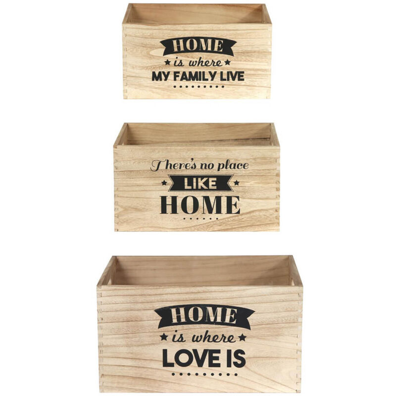 Altobuy - home - Lot de 3 Cagettes Gigognes Naturelles