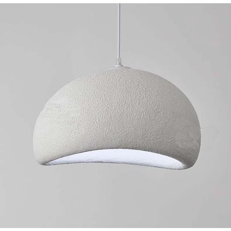 MINKUROW Home Luminaire Kreative Kunstharz-Pendelleuchte für Foyer-Lampe, Weiß Oberfläche, hängende Deckenleuchte für Hotelhallenbeleuchtung, unregelmäßiger Schirm, Kronleuchter-Lampe,E27, 30CM