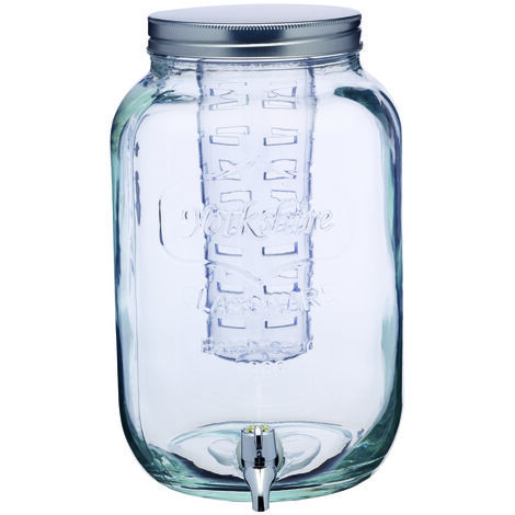 Home Made Water Jar mit Wasserhahn und Infusor de Wasser, Glas, klar, 7,5 Liter