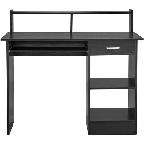 main image of "Home Office Computer Desk with Drawers Storage Shelf Keyboard Tray"