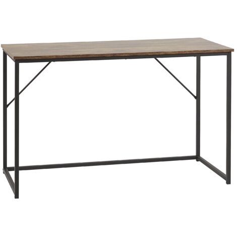 Home Office Desk PEMBRO Dark Brown 120 cm 55 cm