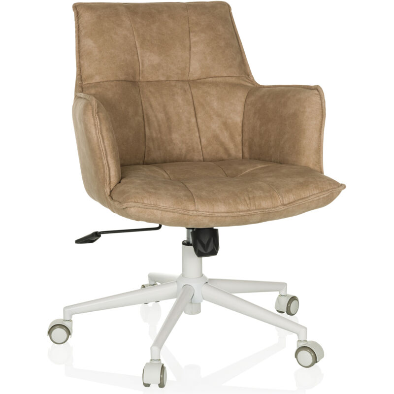 Home Office Stuhl / Drehstuhl Solao Life W Stoff Beige Hjh Living