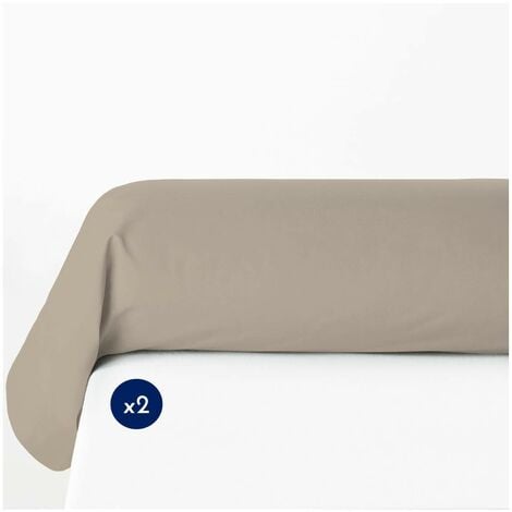 HOME LINGE PASSION Taies Traversin (Lot DE 2), Coton, Gris Anthracite,  85x185 cm, 2 unità