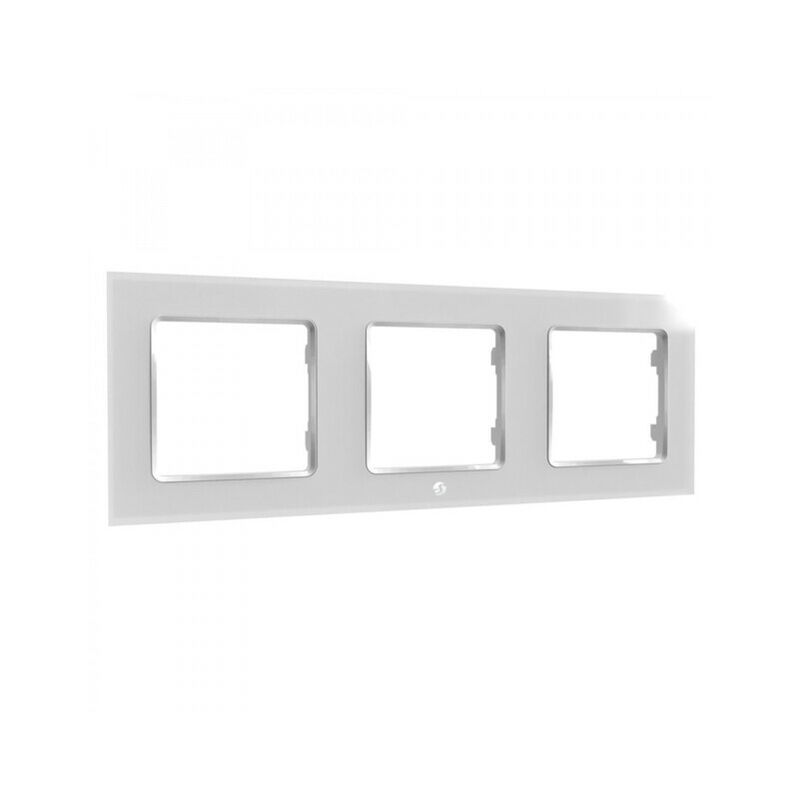 Shelly - Wall Frame 3 Blanc, Plaque de finition 3 postes pour interrupteur Wall Switch