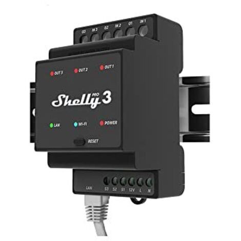 Home Shelly Relais Pro 3 WLAN & LAN Schaltaktor 3x 16A Max. 48A BT
