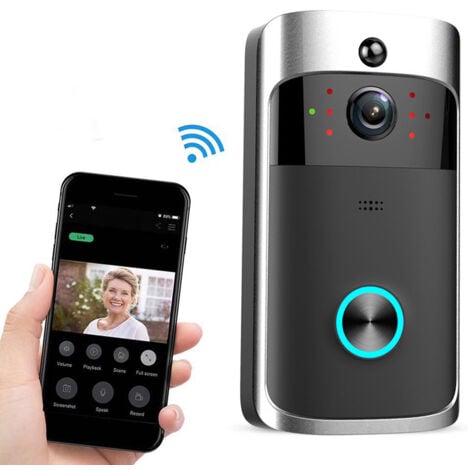 Home Smart wifi Campanello visivo V5 Campanello visivo senza fili Citofono Telefono cellulare Videocitofono con monitoraggio remoto