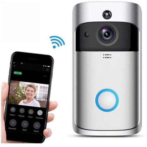Home Smart wifi Visual Doorbell V5 Wireless Visual Doorbell Intercom Mobile Phone Video Doorbell with Remote Monitoring MUMU