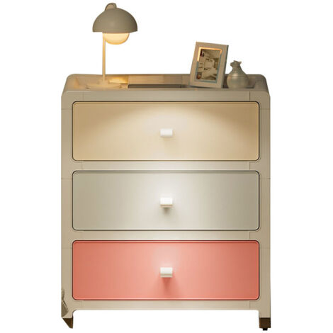 Home Storage Cabinet PP Macaron Color Large Capacity Multi Layer Drawer Storage Cabinet for Bedroom Office 3 Layer