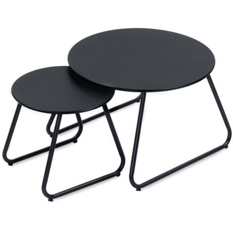 Home-Styling-Collection ensemble de tables basses noir 40 60 cm