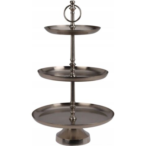 Home-Styling-Collection Expositor Decorativo Plata 50 cm
