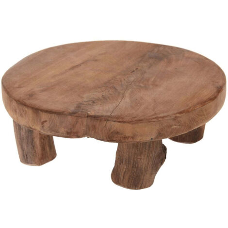 Home Styling Collection Piatto in legno teak naturale 20 cm