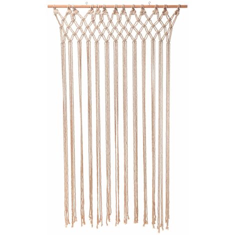 home-styling-collection Rideau macramé beige 90x180 cm