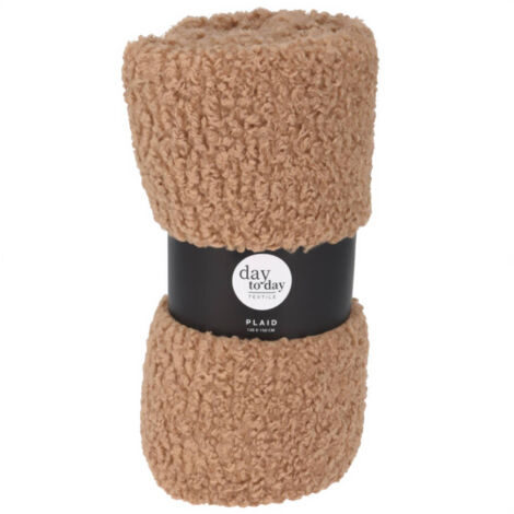 home-styling-collection TEDDY couverture beige 150x120 cm