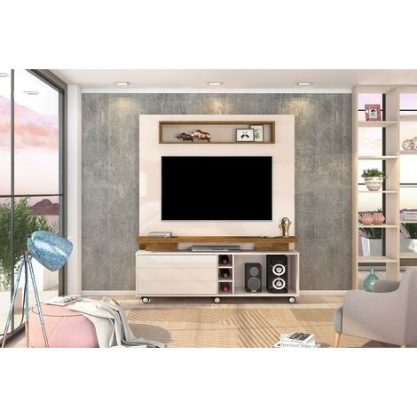 Home theater QUEBEC, madera, blanco roto y demolição, 150 cms.