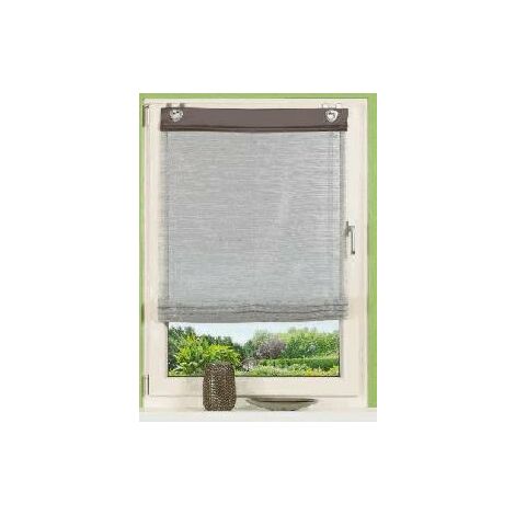 Home Wohnideen Raffrollo Effekt Voile anthrazit 140 x 95 cm Raffrollo