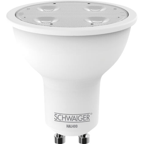HOME4YOU LED Leuchtmittel GU10 4,5W, Schwaiger, warmweiß - 50 x 54 x 50 mm