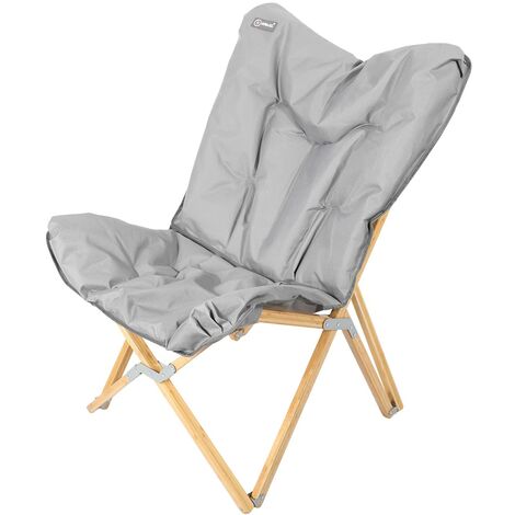 HOMECALL Folding Garden Chair bamboo tube Cationic polyester with cushion