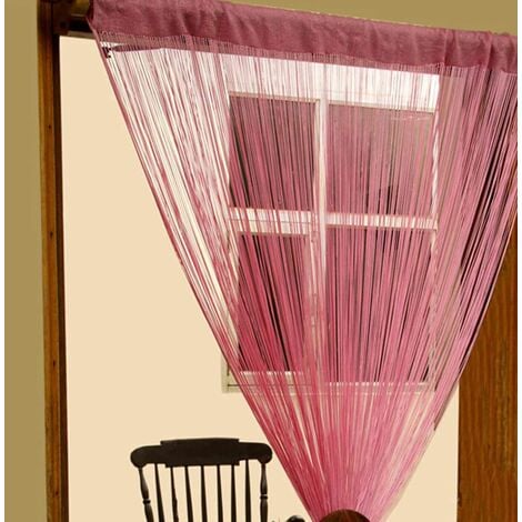 HOMECAPES Polyester Pink String Curtain