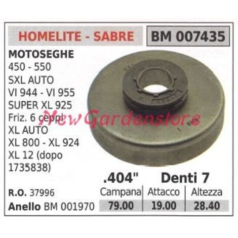 HOMELITE Ritzel für Kettensägenmotor 450 550 SXL AUTO .404' Zähne 7 007435