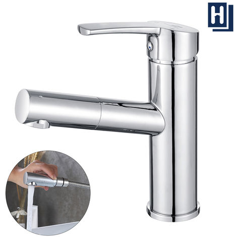 Miscelatore Per Bidet Con Doccetta Estraibile.Miscelatore Lavabo Con Doccetta Estraibile Cromato Homelody Sd8038