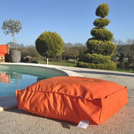 Homemaison – Housse de coussin de sol extérieur imperméable 71x71x15 cm – 100% polyester traité anti UV – Déhoussable avec zip – Pour piscine et terrasse