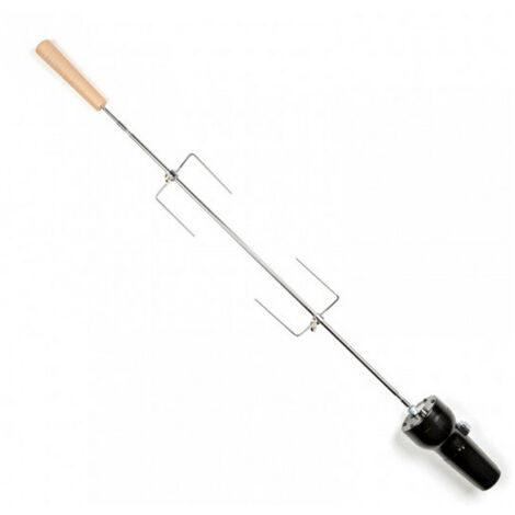 Homemaison – Kit tournebroche barbecue 66,5 cm – Charge maximale 2,5 kg – Moteur électrique silencieux – Compatible barbecues Raymond et Somagic