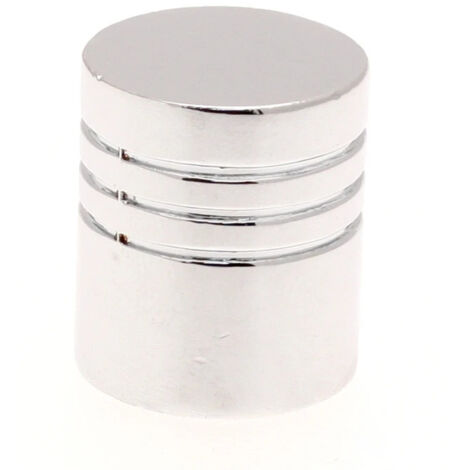 Homemaison – Lot de 2 embouts Teil en métal chromé mat – Diamètre 16 mm – Installation facile – Pour décoration intérieure