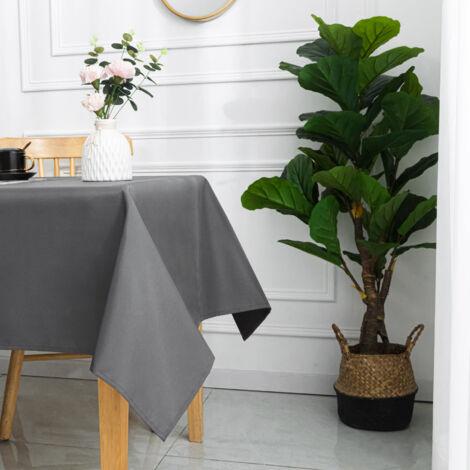Homemaison – Nappe carrée enduite antitache déperlant 180x180 cm – 100% polyester – Lavable en machine à 30° – Finition ourlet