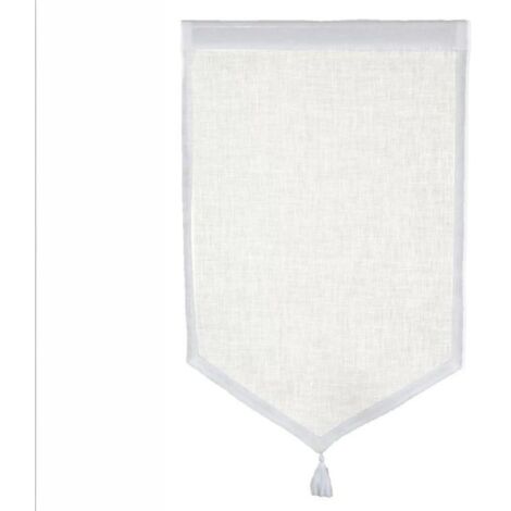 Homemaison – Paire de voilages en lin 100% écru 60x90 cm – Finition ourlet passe tringle – Lavables en machine à 30° – Vendu par 2