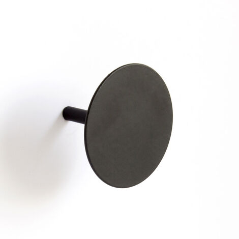 Homemaison – Patère à fixer colorée noir 68 mm – Métal époxy – Pour fixation murale – Accroche serviettes et vêtements