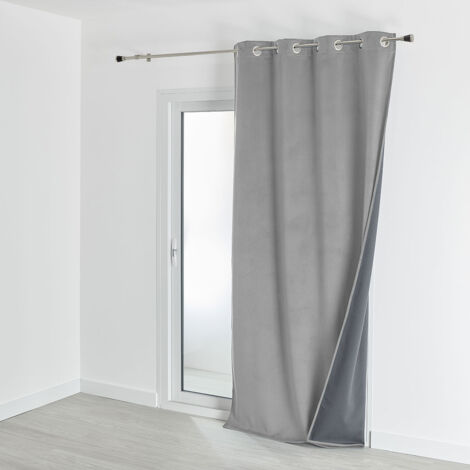 Homemaison – Rideau occultant isolant en velours 135x280 cm – Doublé polaire – 7 fois plus isolant qu'un rideau standard – Lavable en machine à 30°