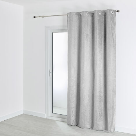 Homemaison – Rideau occultant thermique 140x260 cm – 100% polyester avec enduction PVC – 8 œillets ronds argent – Prêt à poser