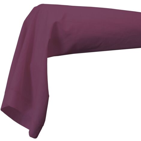 Homemaison – Taie de traversin 85 x 185 cm – 100% coton 57 fils/cm² – Lavable à 40° – Uni violet pour une touche élégante