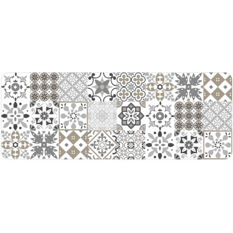 Homemaison – Tapis décoratif rectangle 45 x 120 cm – Impressions graphiques modernes – 100% polypropylène – Lavable en machine 30°C