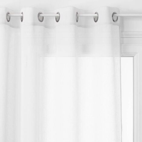 Homemaison Vorhang leicht Uni mit Ösen, Polyester, Rosa, 240 x 140 cm  - Atmosphera