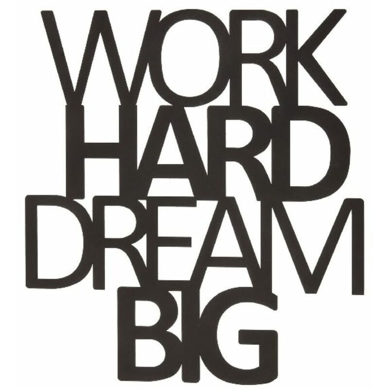 

Adorno de pared Words Love acero negro 65x70 cm - Negro - Homemania