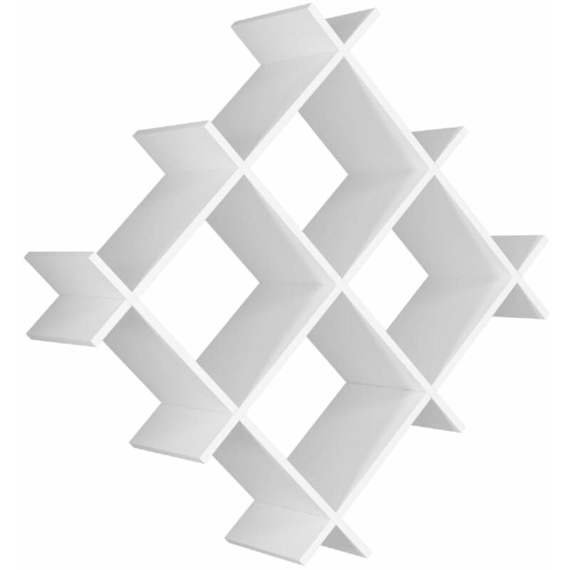 

Home Mania - Homemania Estante de pared Farley 75x27x75 cm blanco - Blanco