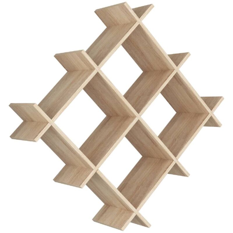 

Home Mania - Homemania Estante de pared Farley 75x27x75 cm sonoma - Marrón
