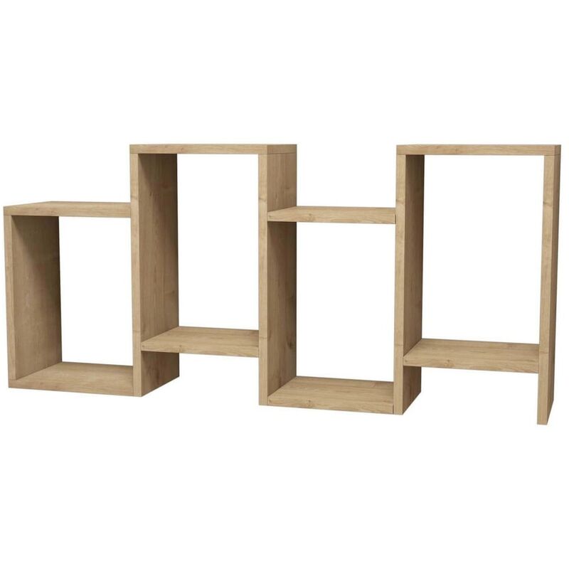 

Home Mania - Homemania Estantería Hydra color roble 116,4x22x53,5 cm - Beige